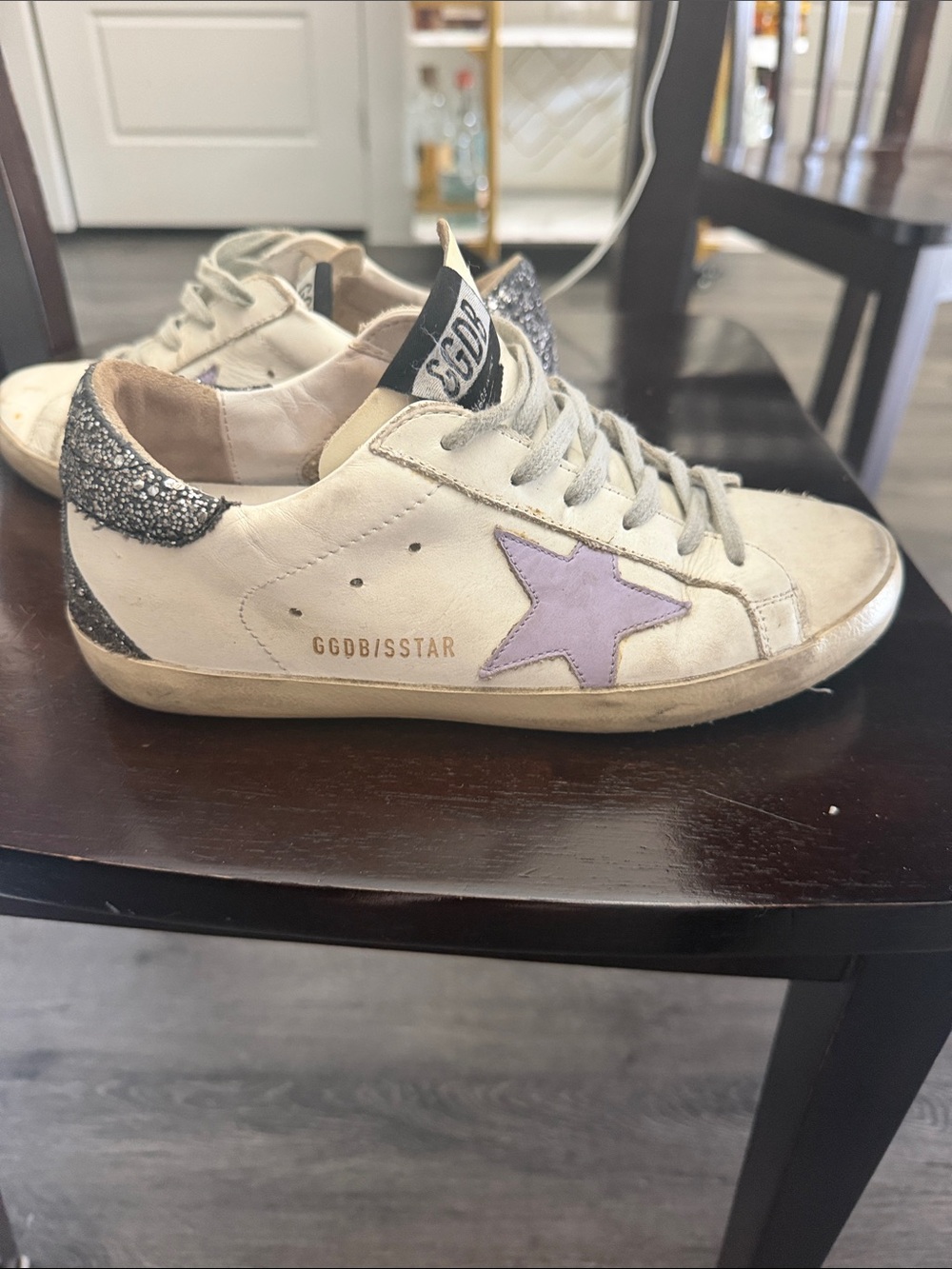 Golden Goose Superstar Glitter Lace-Up Sneakers